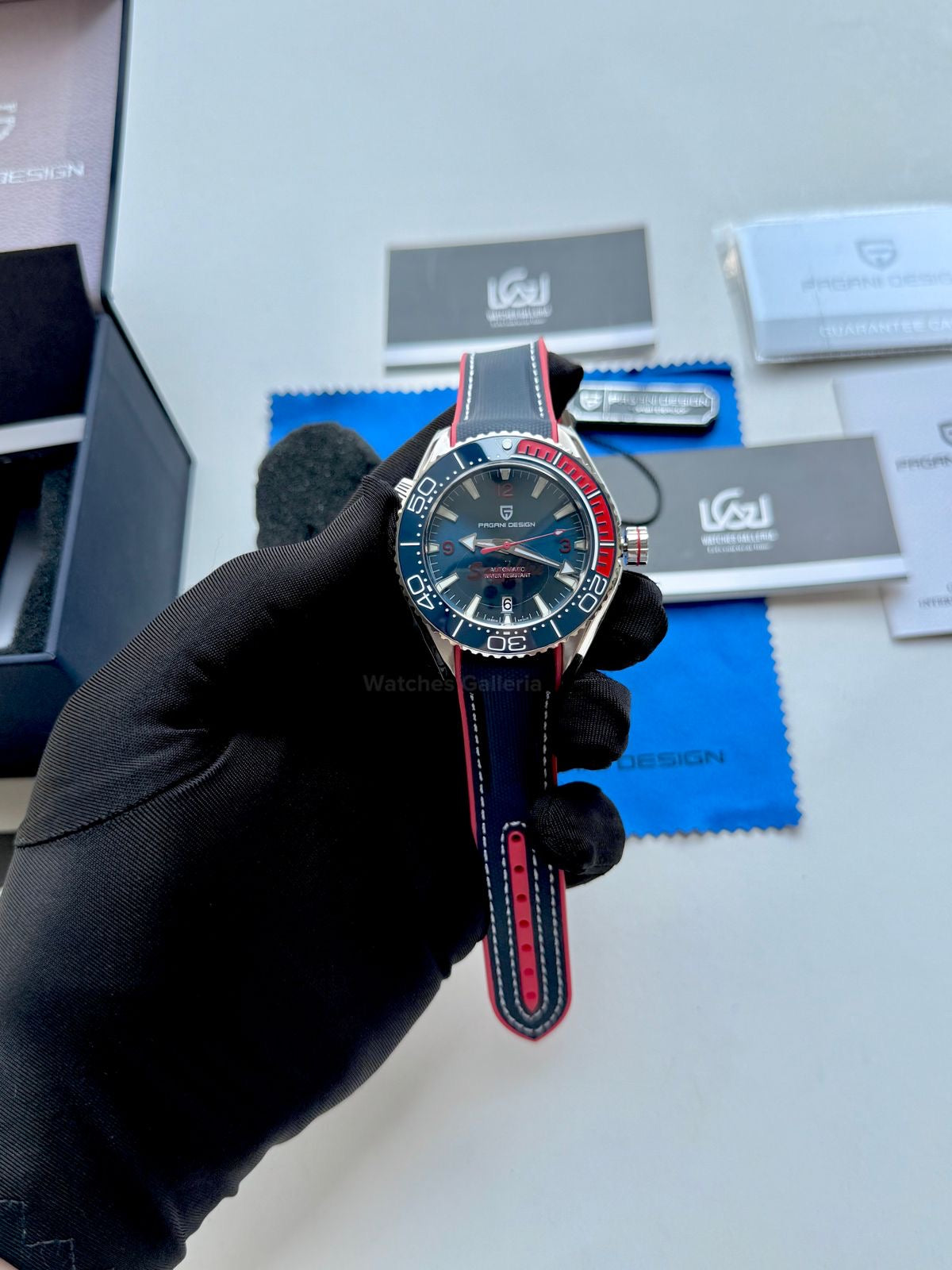 Pagani Design Sea Master Planet Ocean Automatic PD1679 (Blue/Red) Pagani Design in Pakistan