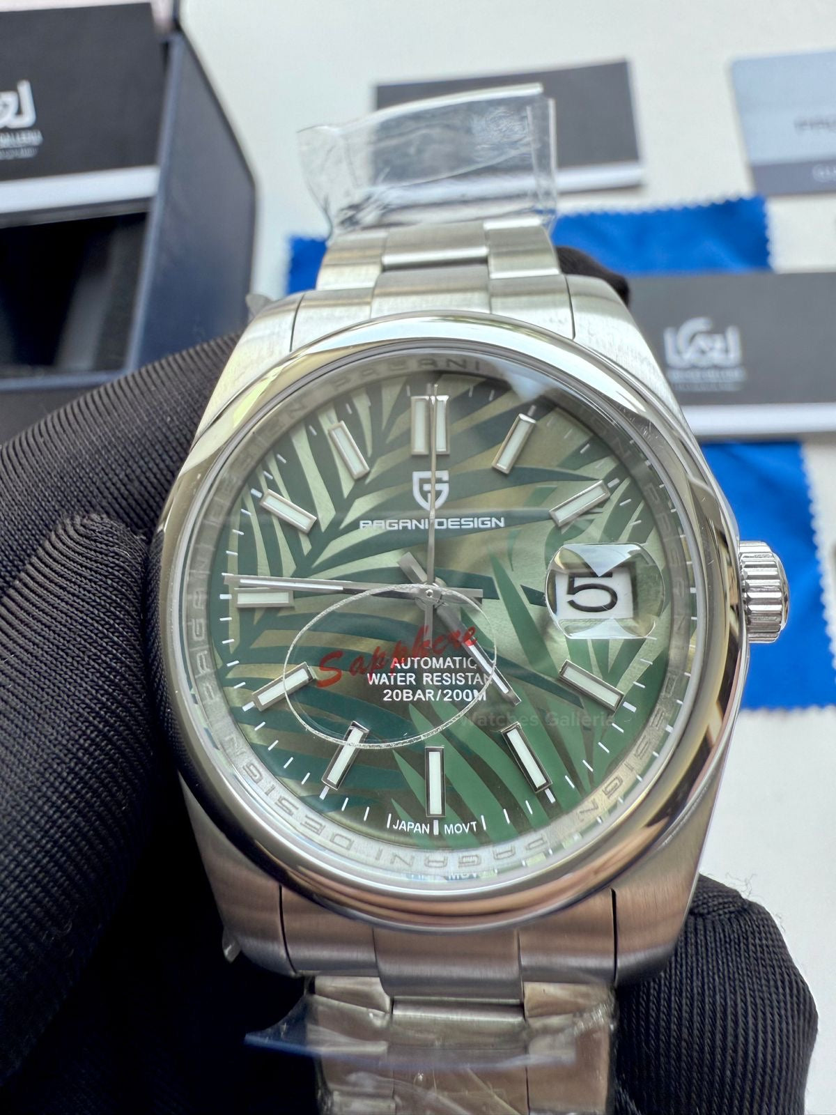 Pagani Design Oyster Perpetual Automatic PD1715 Palm Dial (Green) Pagani Design in Pakistan