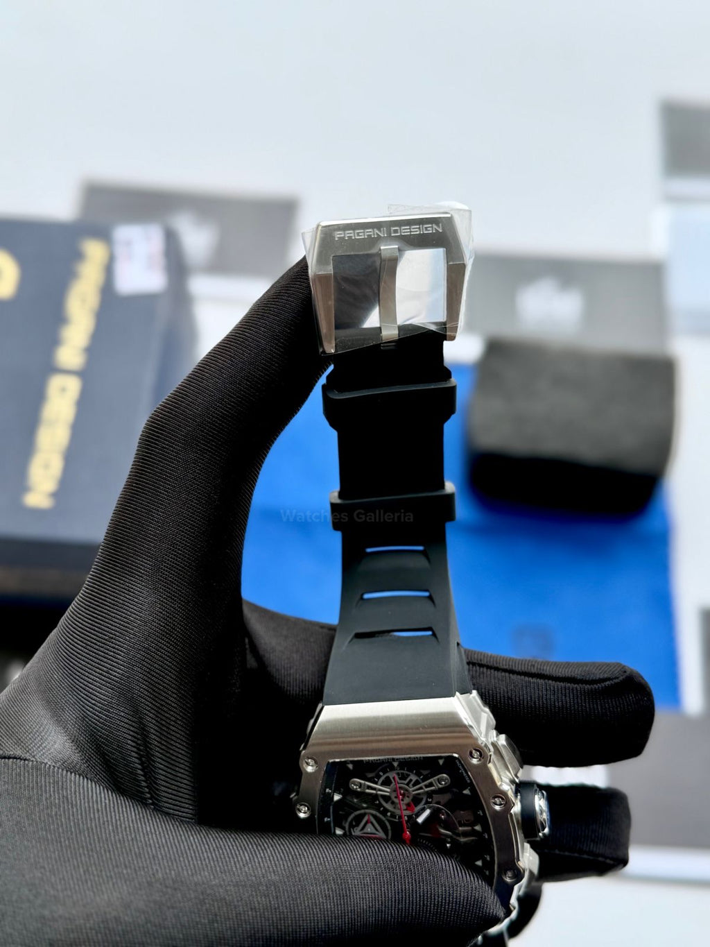 Pagani Design PDys011 Tonneau Chronograph Quartz Watch (Black/Black) - Sapphire Crystal | Japan Epson YM92 | 100% Original in Pakistan