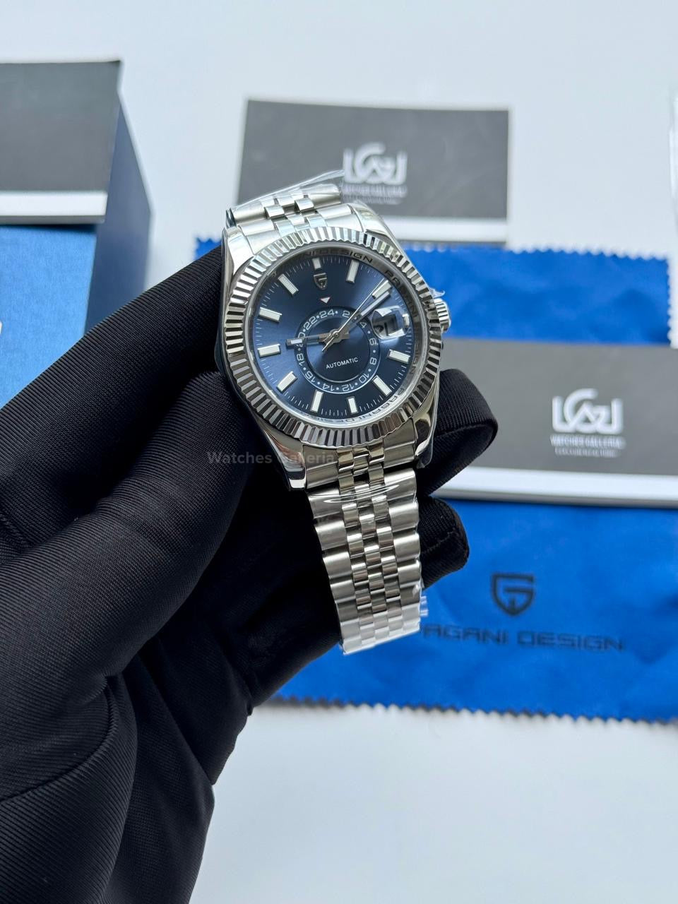 Pagani Design PD1888 Blue Sky Dweller Blue Dial Automatic GMT Watch – Limited Edition of 1000, Exclusive to Watches Galleria Pakistan
