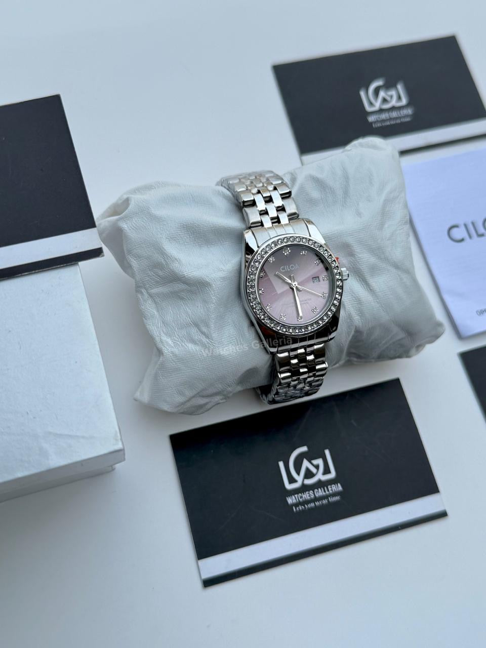 Ciloa 602 Datejust Ladies Watch Quartz (Purple) Ciloa Watch Pakistan
