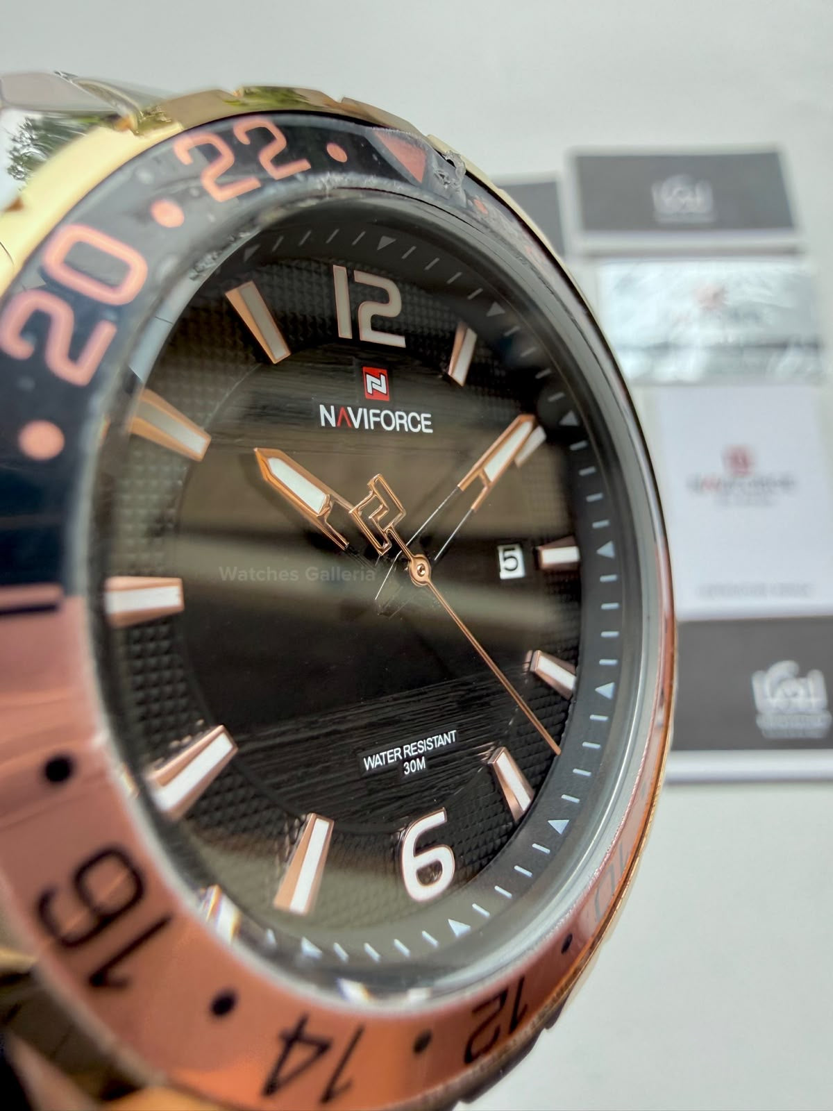 Naviforce NF9192 Rootbeer Men’s Watch | Japanese Seiko AL32 Quartz Movement | Complete Calendar | Luminous Hands | 3ATM Water Resistant