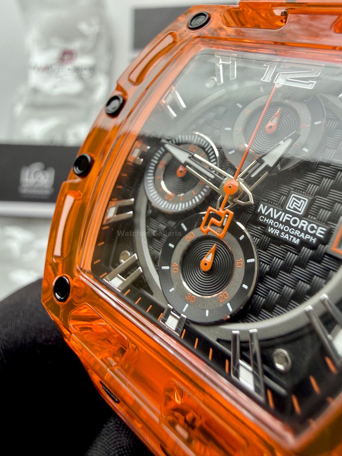 Naviforce NF7105 Tonneau Watch (Orange) Naviforce Watch in Pakistan