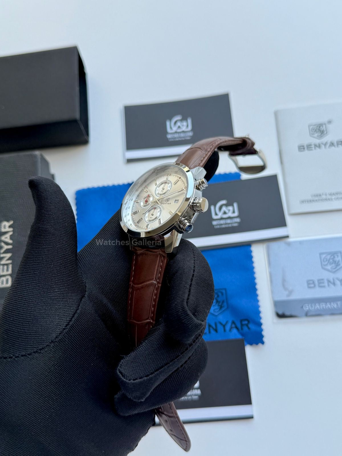 Benyar Classic Chronograph Quartz (Brown ~ Silver) BY5102 Watches Galleria