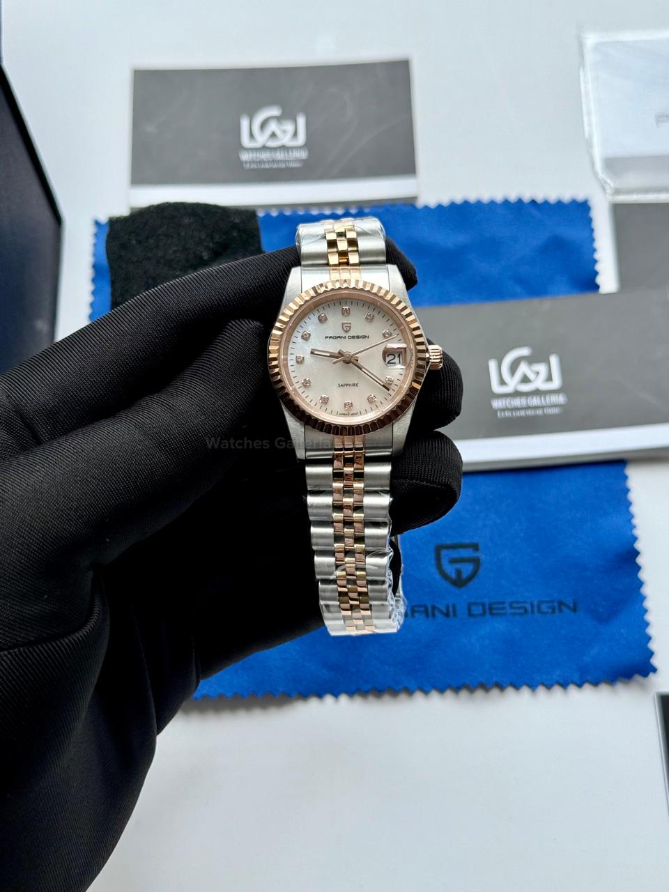 Pagani Design PD1794L Ladies Jubilee Date Two Tone Dial Watch in Pakistan – 31mm Elegant Stainless Steel Quartz Luxury Watch