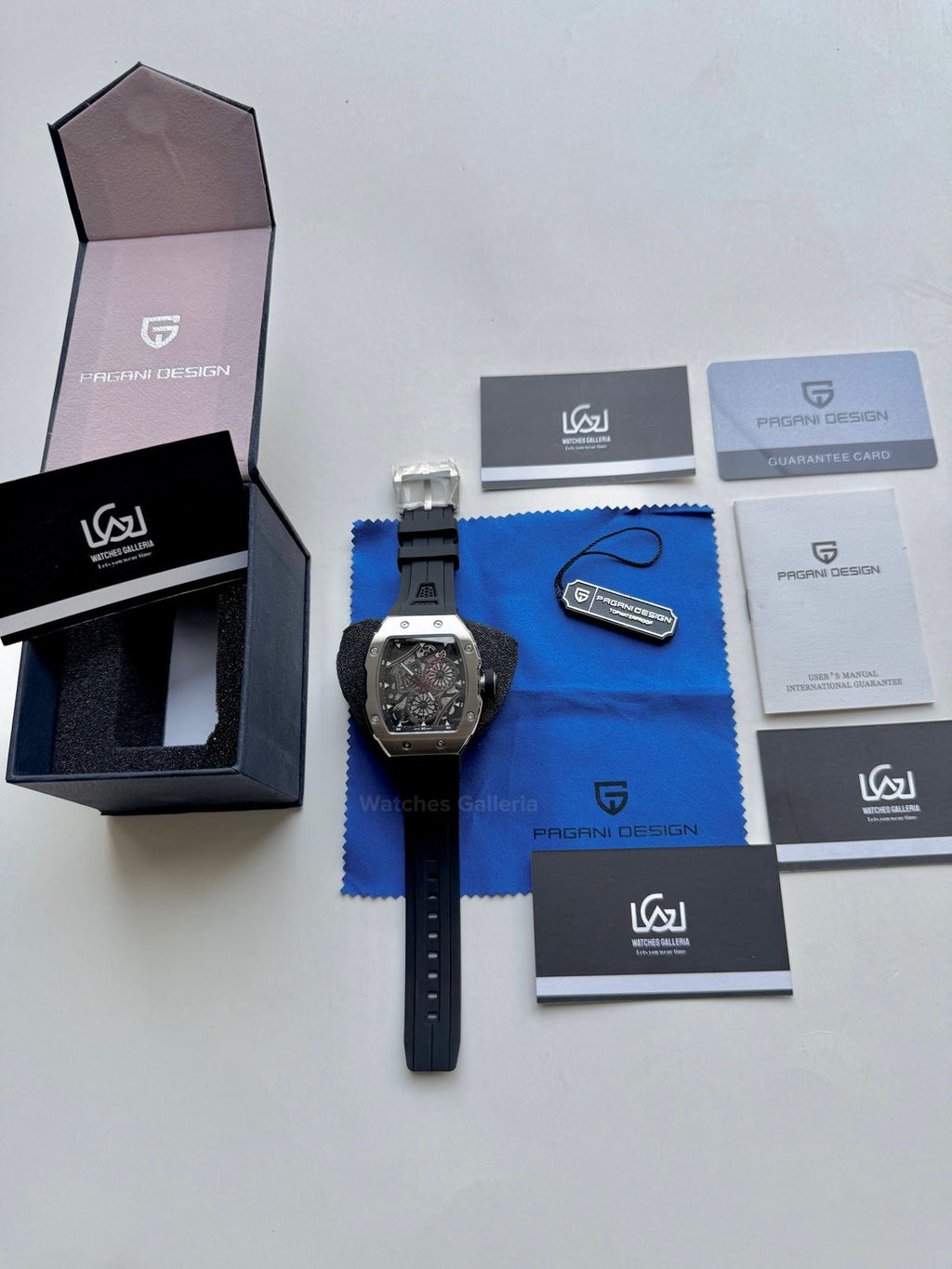 Pagani Design Tonneau Calendar Quartz PDys012 (Black) Pagani Design in Pakistan