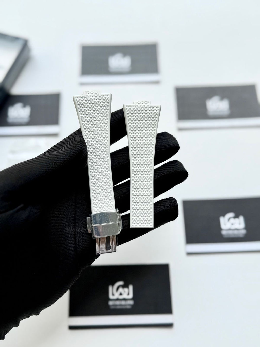 Tissot PRX 40mm Fluoro Rubber Silicone Strap Compatible with (12mm) – White Premium Strap with Silver Buckle, Quick Release Design, Pakistan Edition