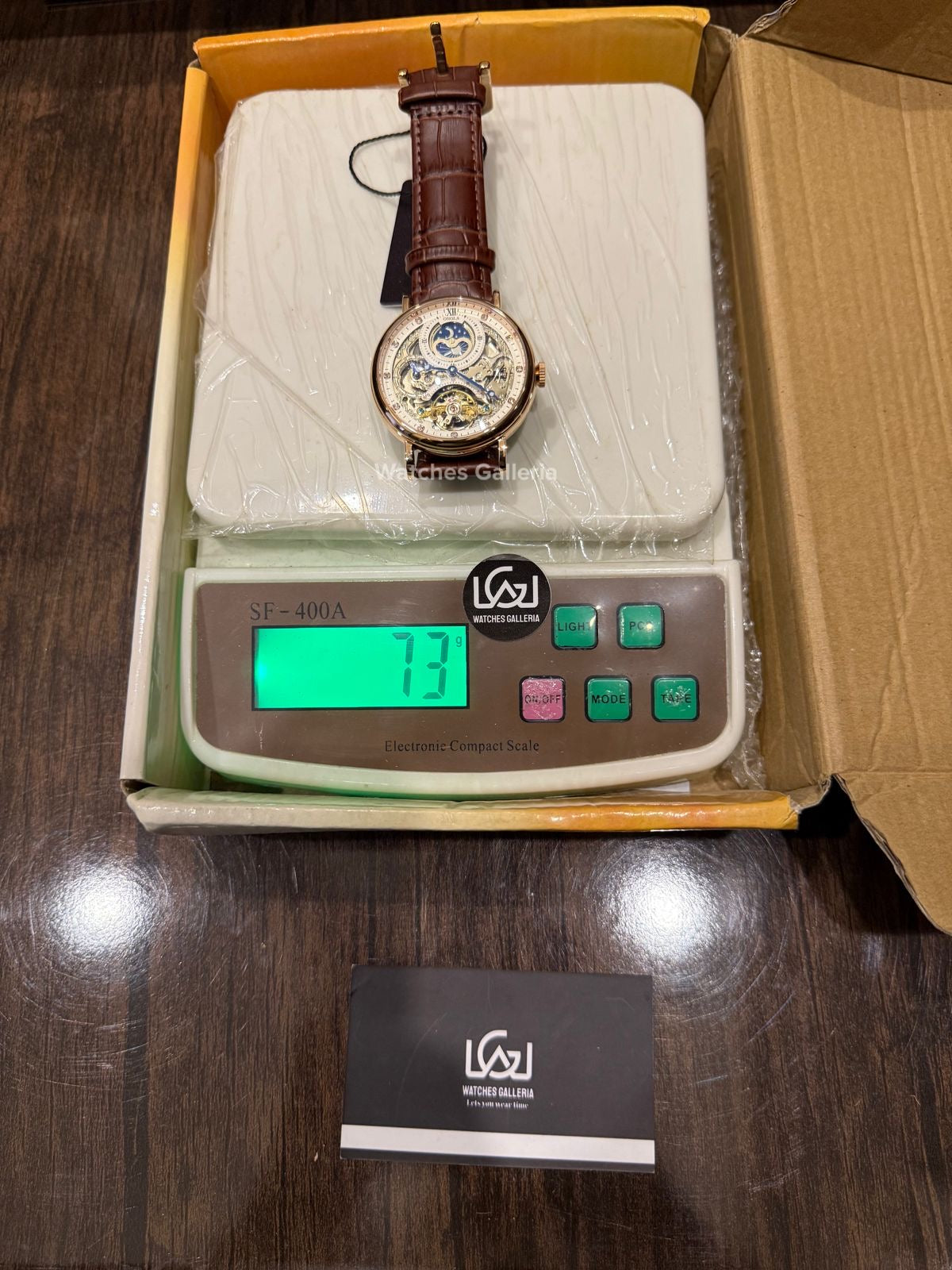 Onola Moonphase Flywheel Skeleton Watch Automatic (Brown-Rose Gold) ON6836 Watches Galleria