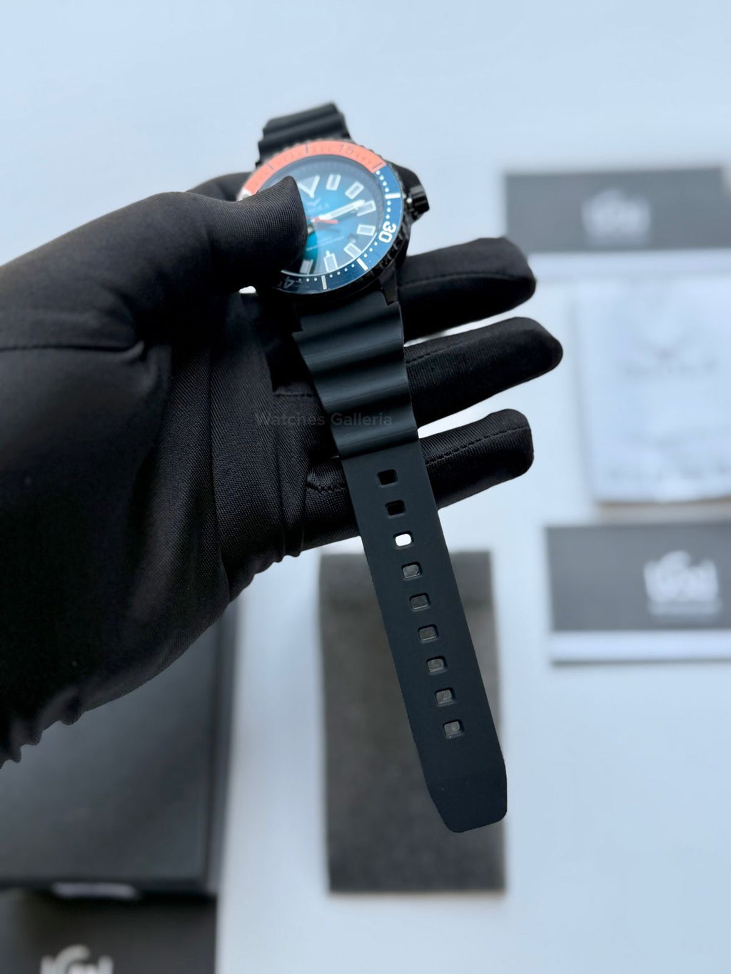 Onola 3850 Sports Diving Style Quartz (Black/Orange) Onola Pakistan