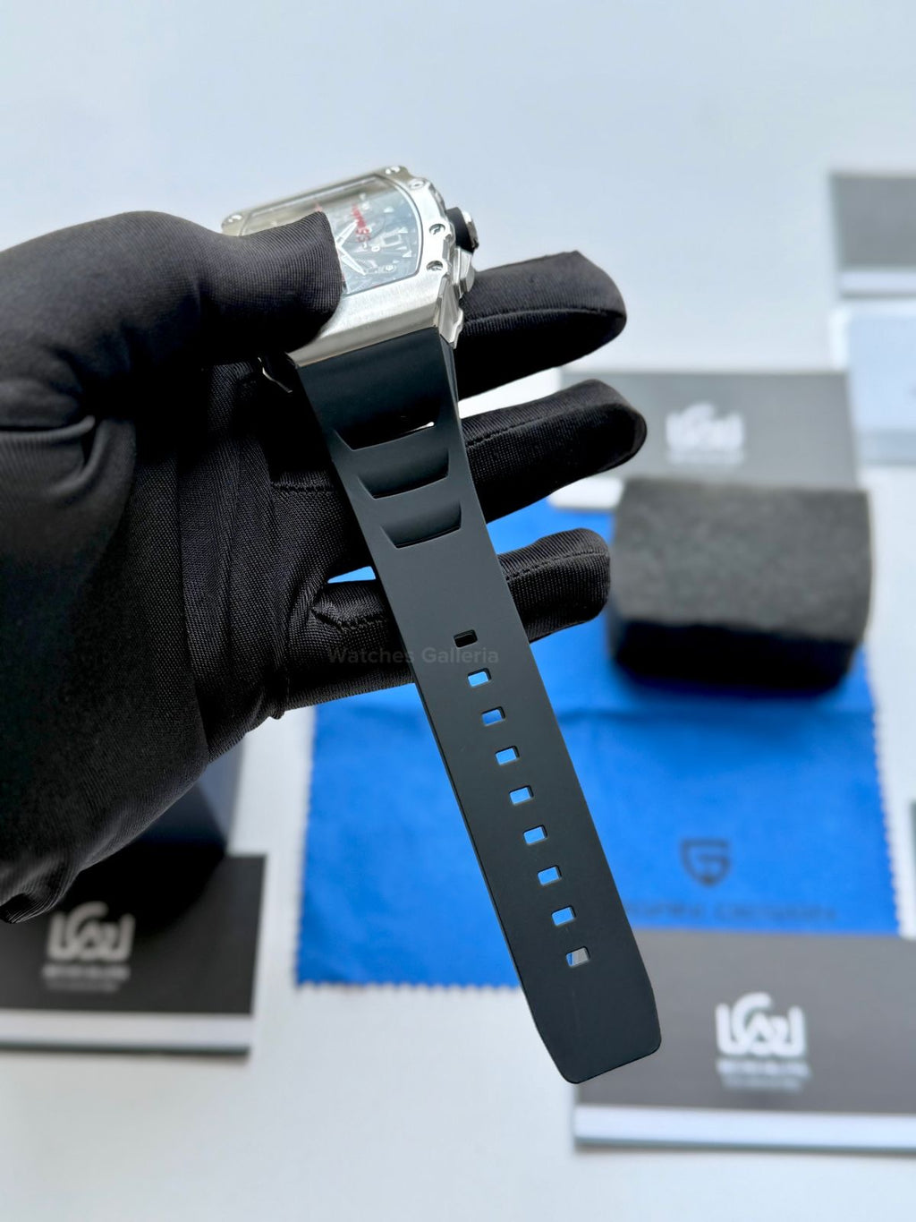 Pagani Design PDys011 Tonneau Chronograph Quartz Watch (Black/Black) - Sapphire Crystal | Japan Epson YM92 | 100% Original in Pakistan