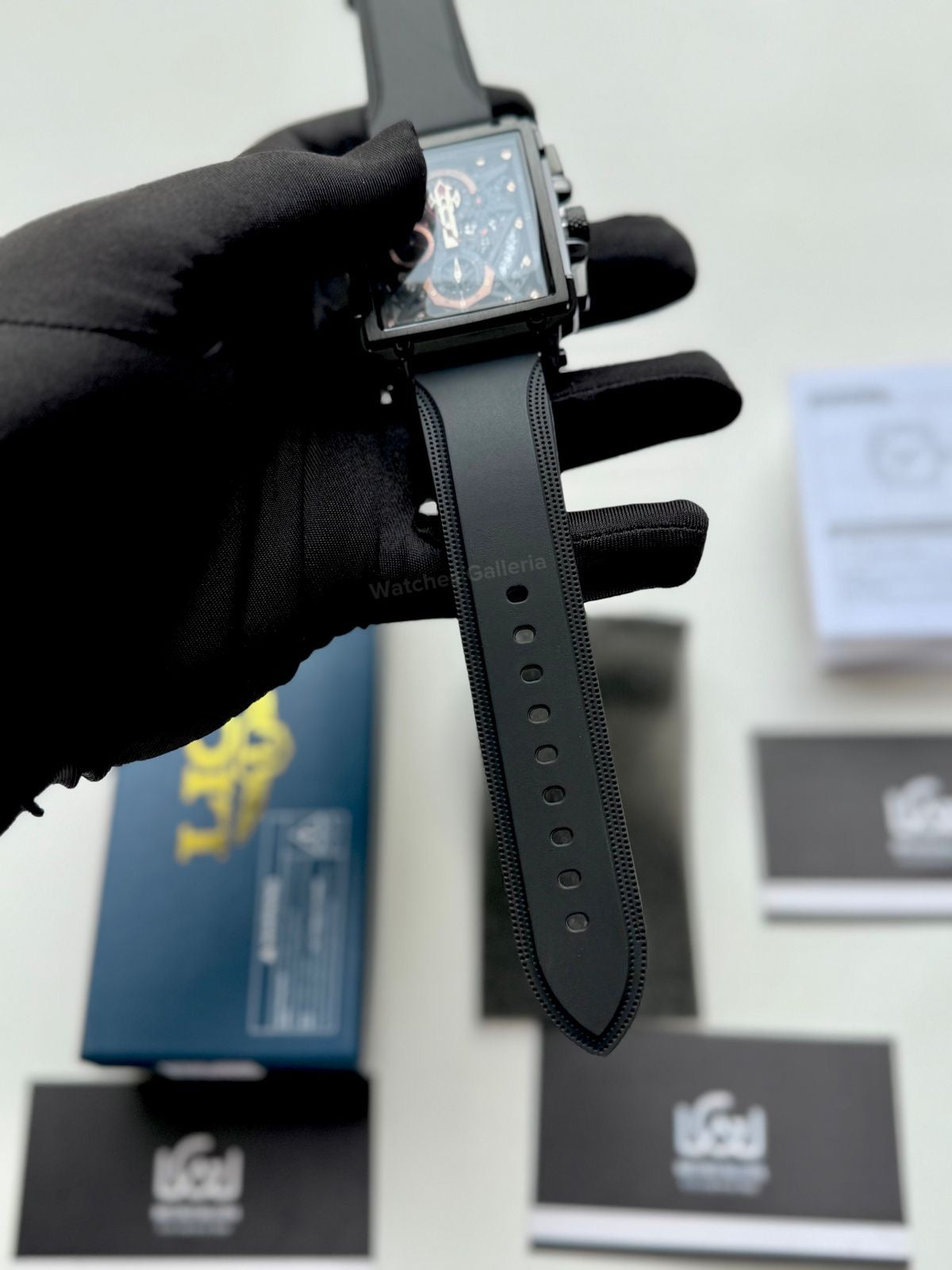 Lige Watch LG8935 Square Chronograph (Black) Lige Watch Pakistan