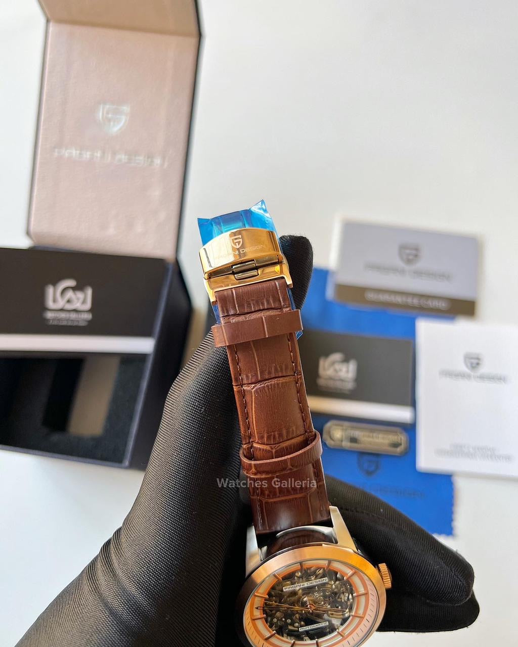 Pagani Design Skeleton Automatic (Brown/Gold) PD1638