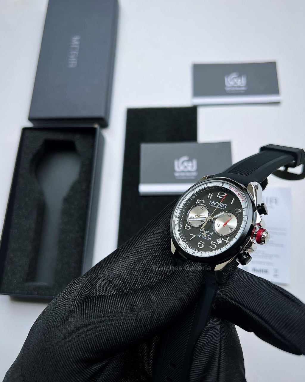 Megir Panda Chronograph Quartz (Black) MN2230