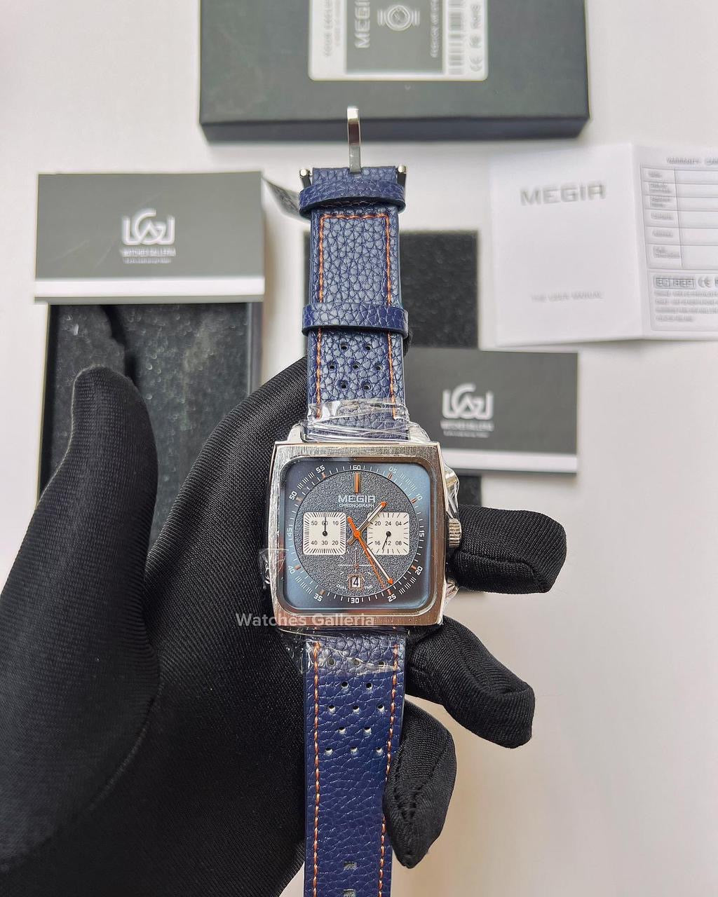Megir Monaco Chronograph Quartz (Blue) ML2182
