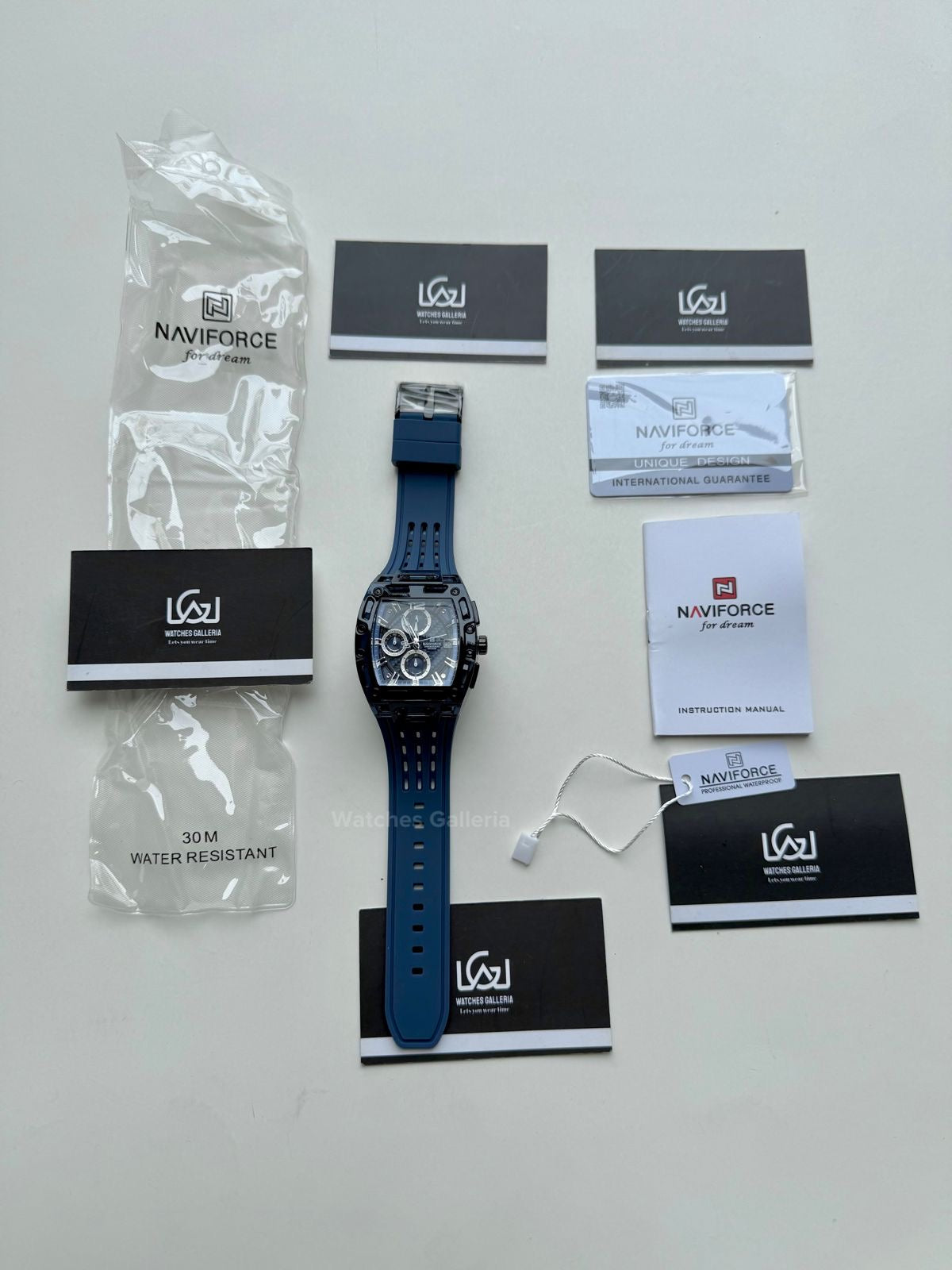 Naviforce NF7105 Tonneau (Blue) Naviforce Watch Pakistan