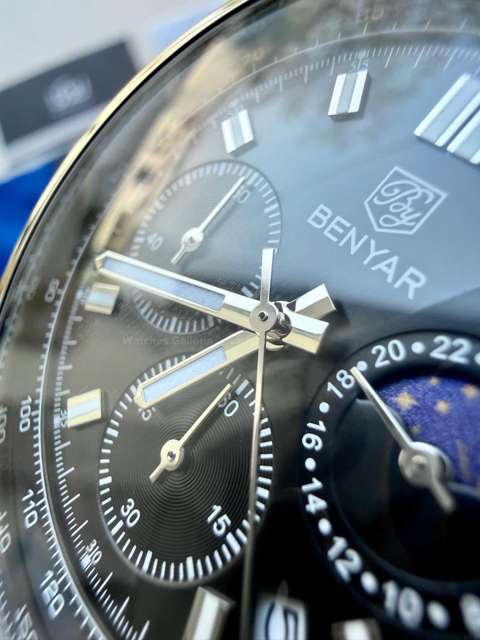 Benyar BY5193 Classic Moonphase Quartz (Black) Benyar in Pakistan