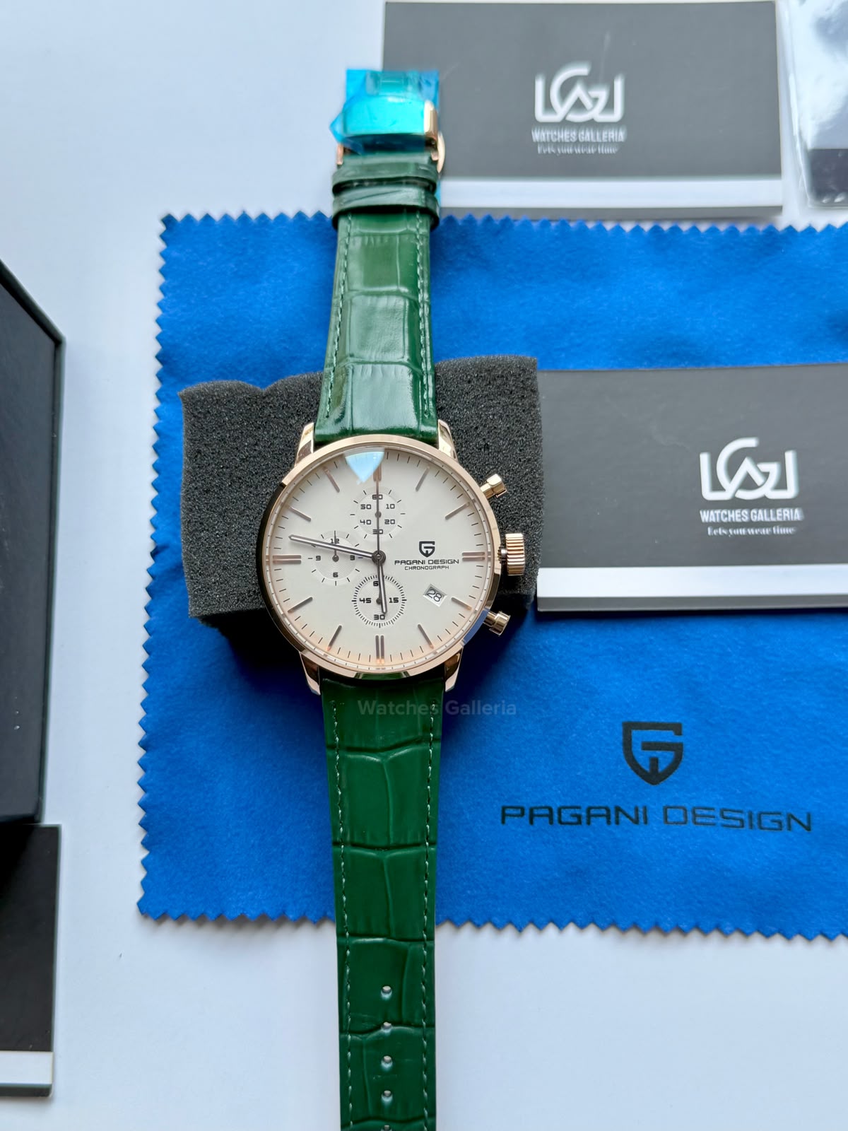 Pagani Design PD2720K | Green Rose Gold White | Flight Chronograph Limited Edition Blue Rose Gold White Quartz Watch