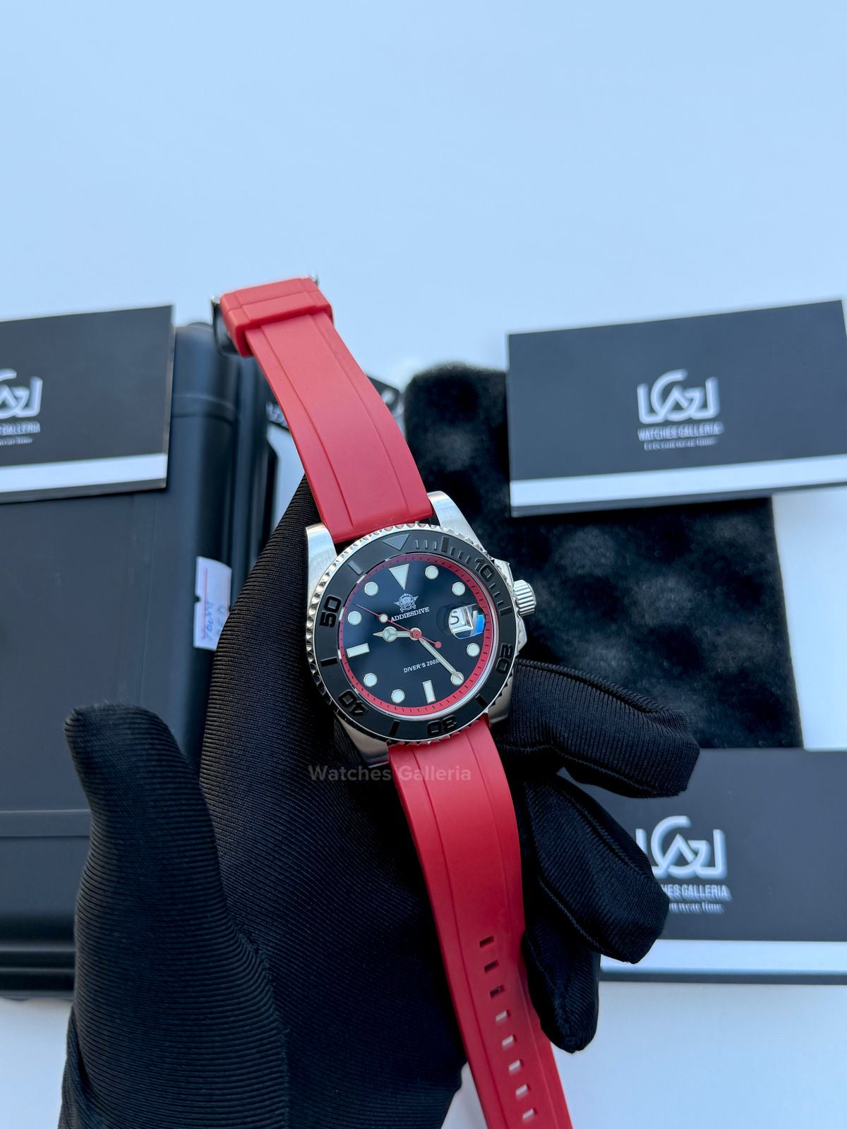 Addiesdive Yachtmaster Quartz (Red) AD2040 Watches Galleria