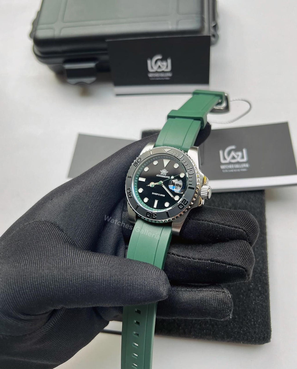 Addiesdive Yachtmaster Quartz (Green) AD2040 Watches Galleria