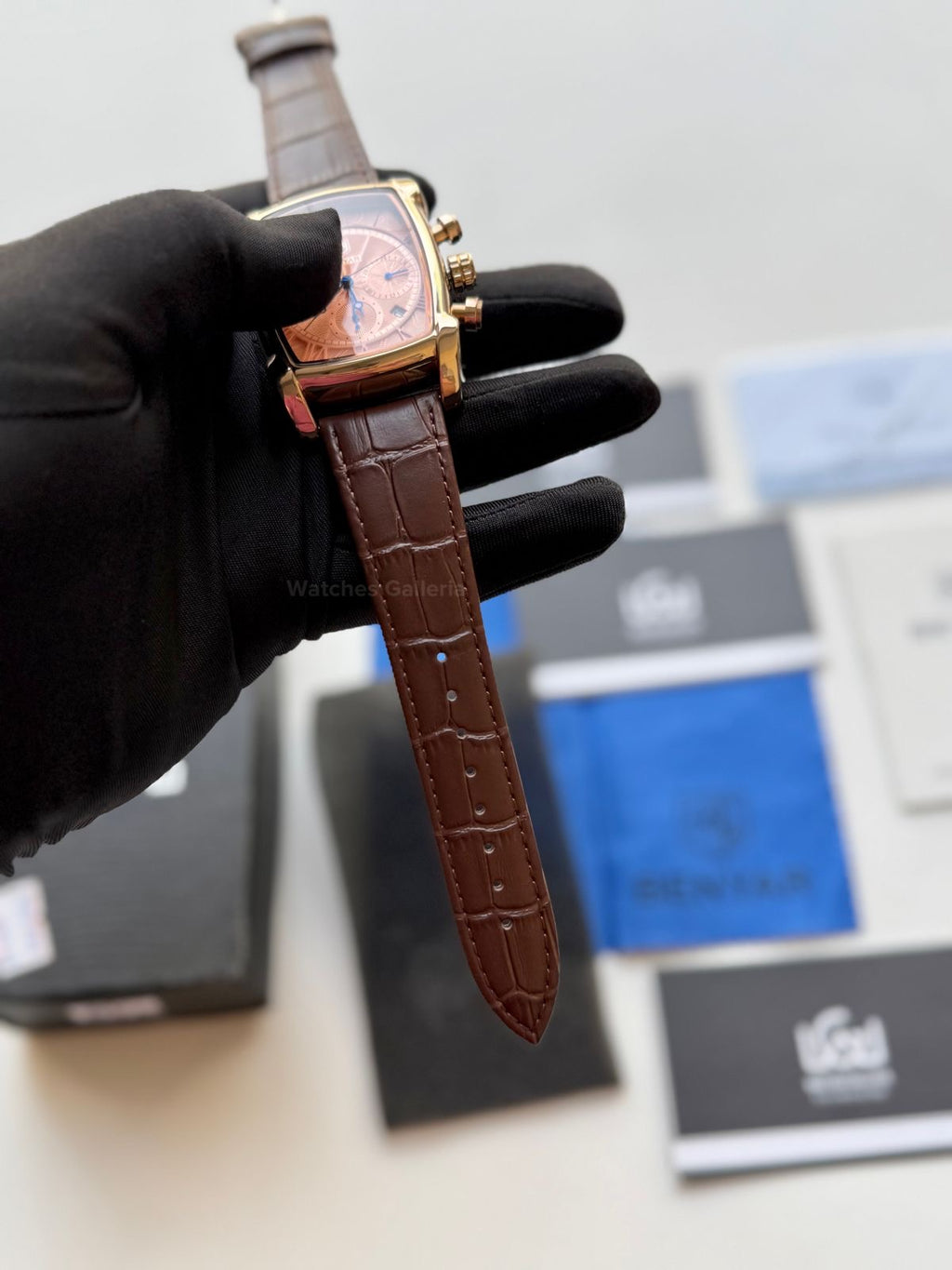 Benyar BY5113 Square Chronograph (Brown/Rose Gold) Benyar Watch Pakistan