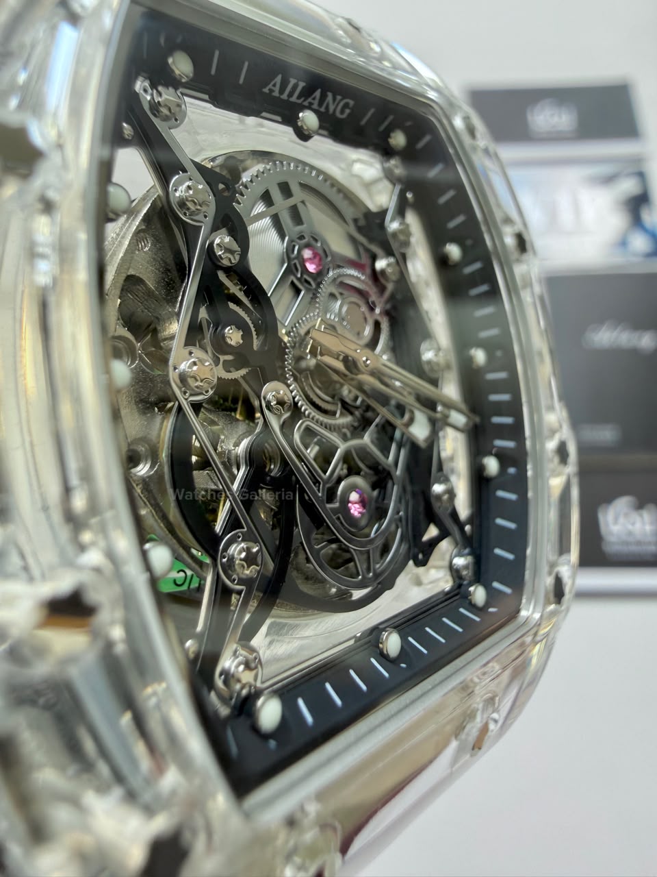 Ailang 8109 Skeleton Watch for Men White Blue Automatic Mechanical Watch Original Ailang Watch Pakistan