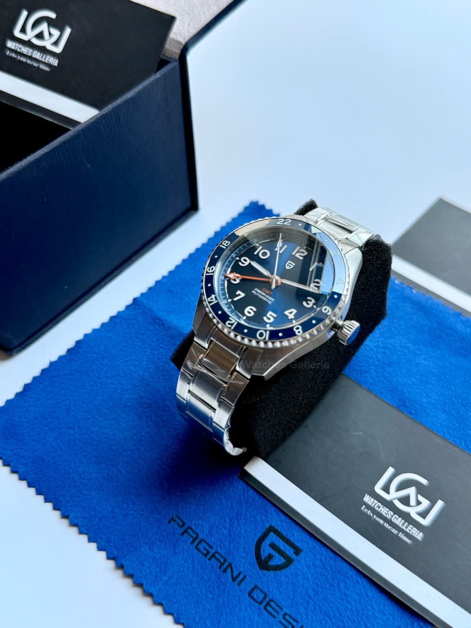 Pagani Design PD1784 GMT Automatic Watch – Seiko NH34 Dual Time Zone | 200M Waterproof Sapphire Crystal | Ceramic Bezel Luxury Sports Watch | Pagani Design Pakistan