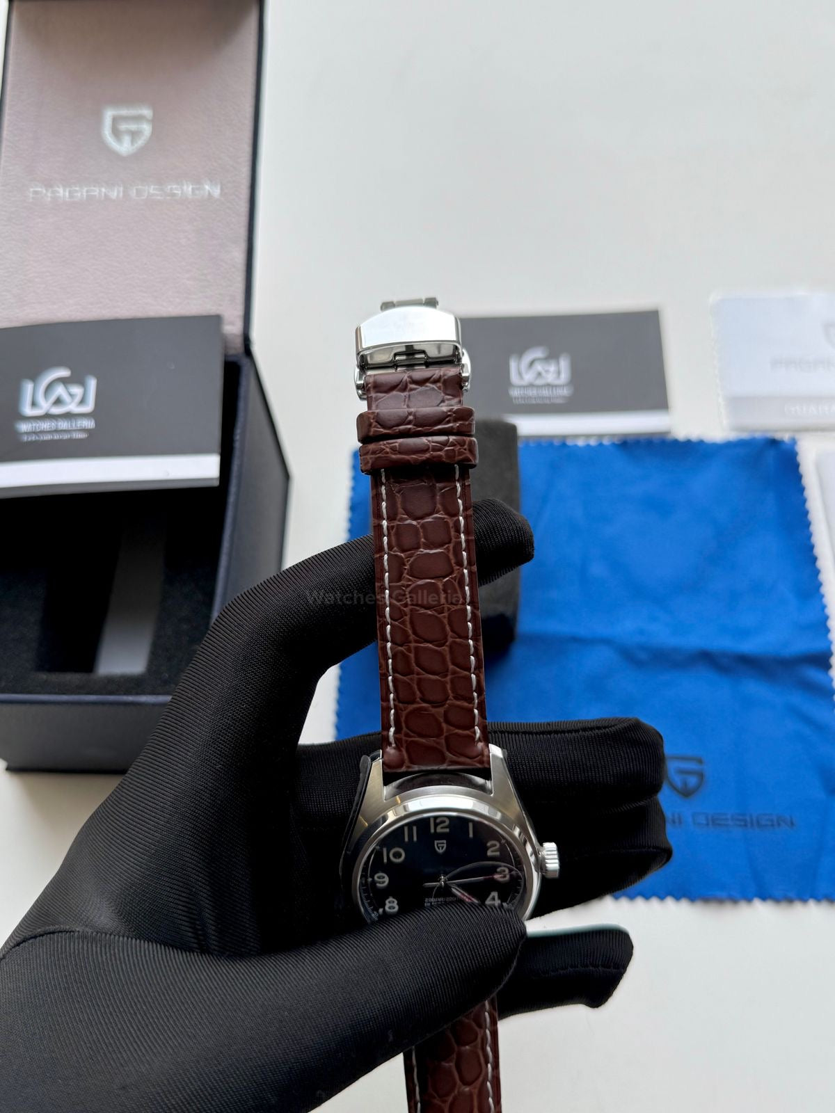 Pagani Design PD1717 Spirit Pilot (Blue/Brown Leather Exclusive) Pagani Design Watch Pakistan