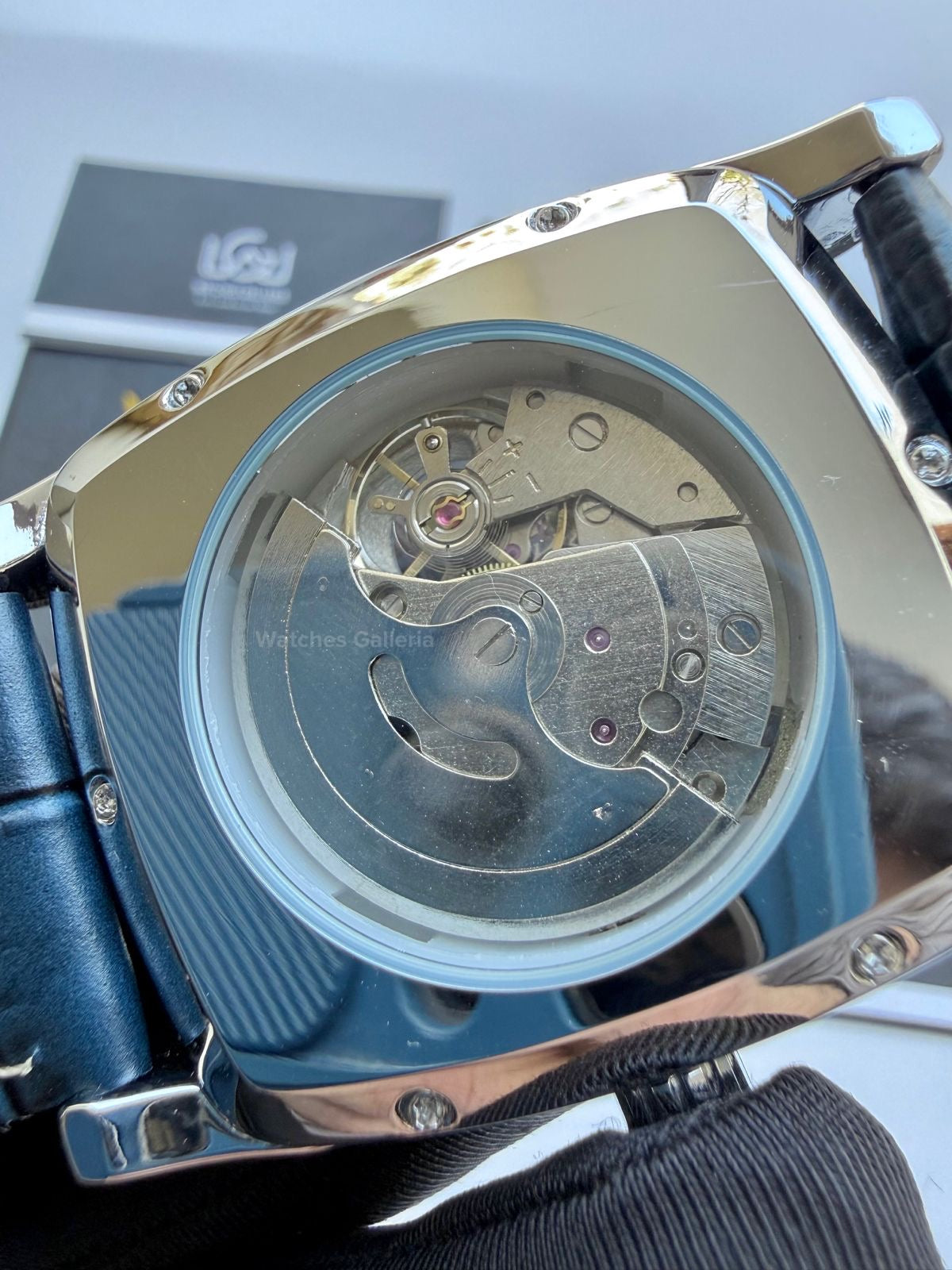 Onola 6848 Square Moonphase Open heart Automatic (Blue) Onola Watch in Pakistan