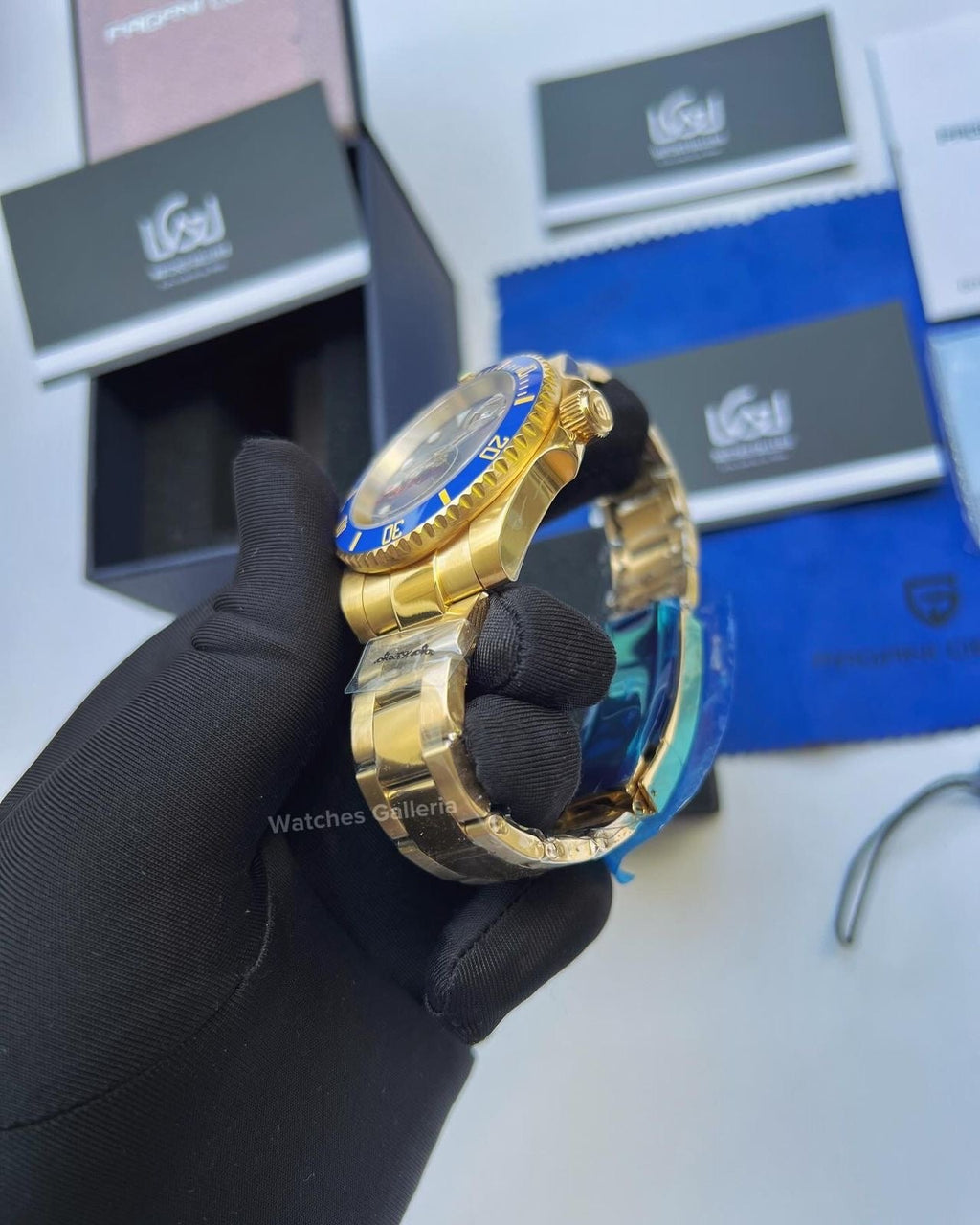 Pagani Design Submariner Date Automatic (Yellow Gold Blue) PD1661 Pagani Design