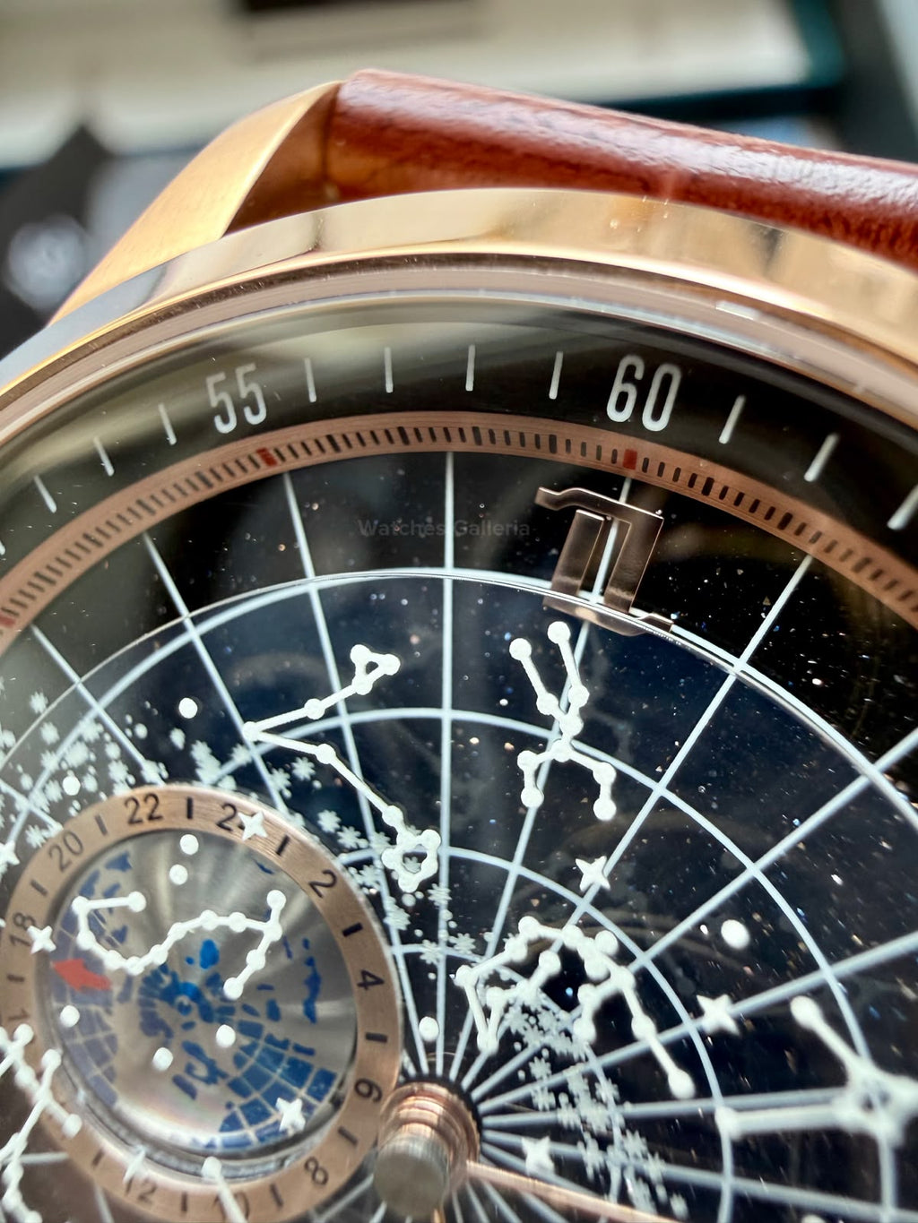 OBLVLO GC (Brown Rose Gold Black) Grand Complications Celestial Automatic Watch Brown & Black Dial with Rose Gold Details, Moving Constellation & Earth Display – OBLVLOGC | Oblvlo