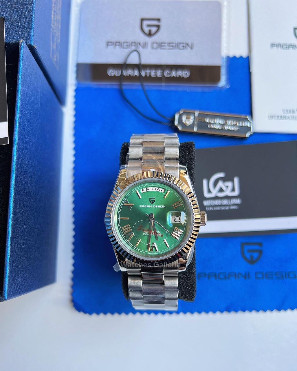 Pagani Design Date Day Automatic 36mm (Green) PD1752
