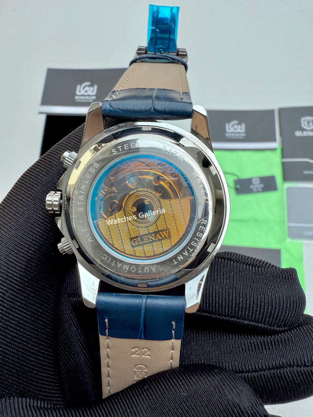 Glenaw Moonphase Automatic (Blue) GL8919 Watches Galleria
