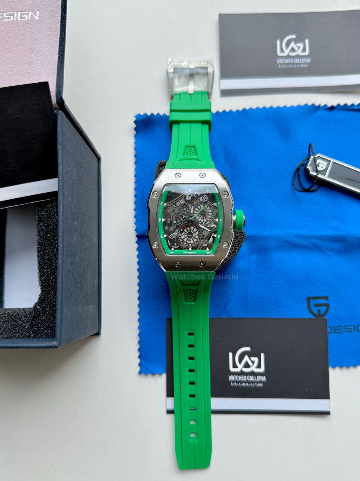 Pagani Design Tonneau Calendar Quartz PDys012 (Green) Pagani Design in Pakistan