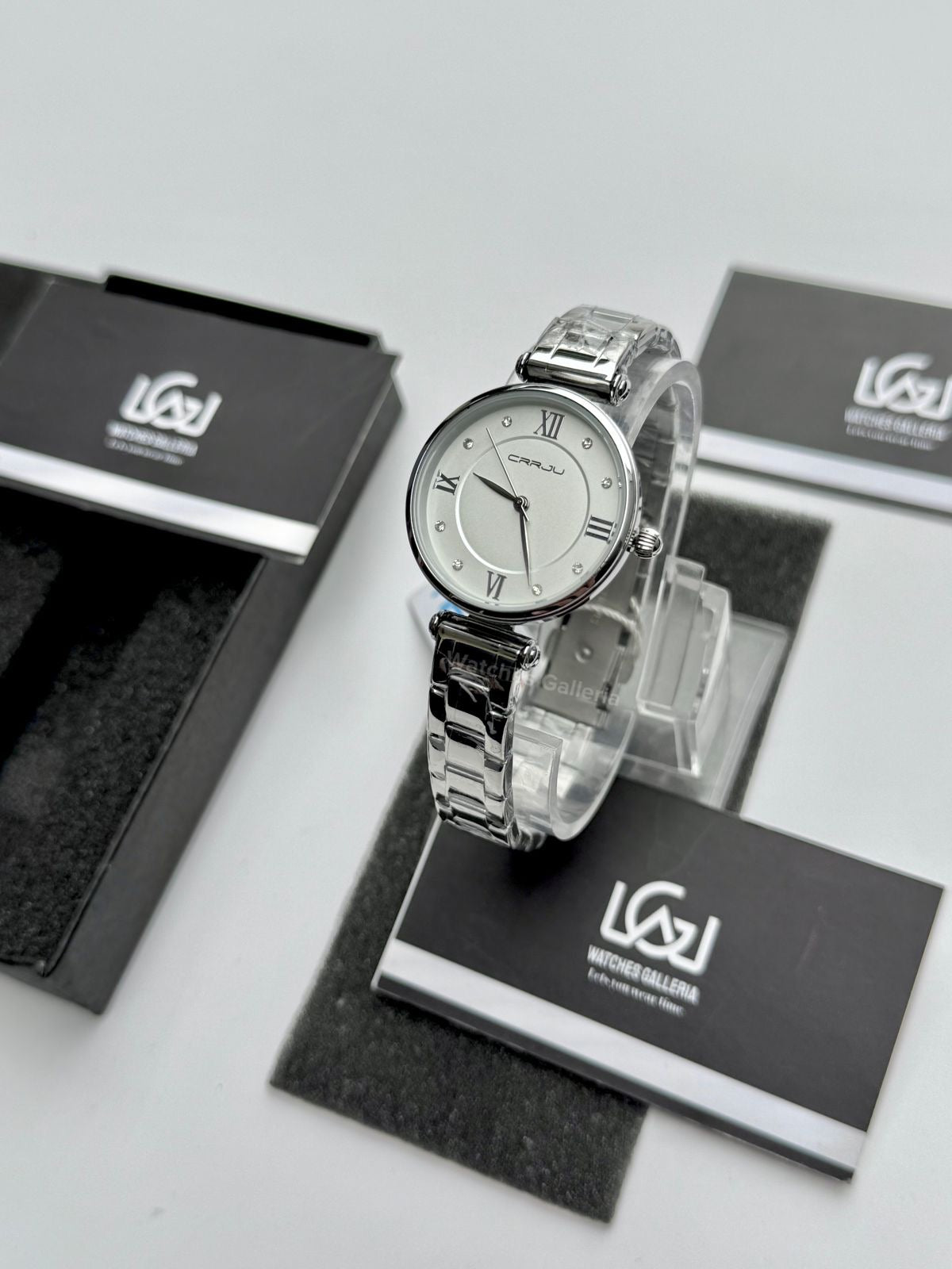 Crrju 2178 Ladies Watch Quartz (Silver) CRRJU Watch Pakistan
