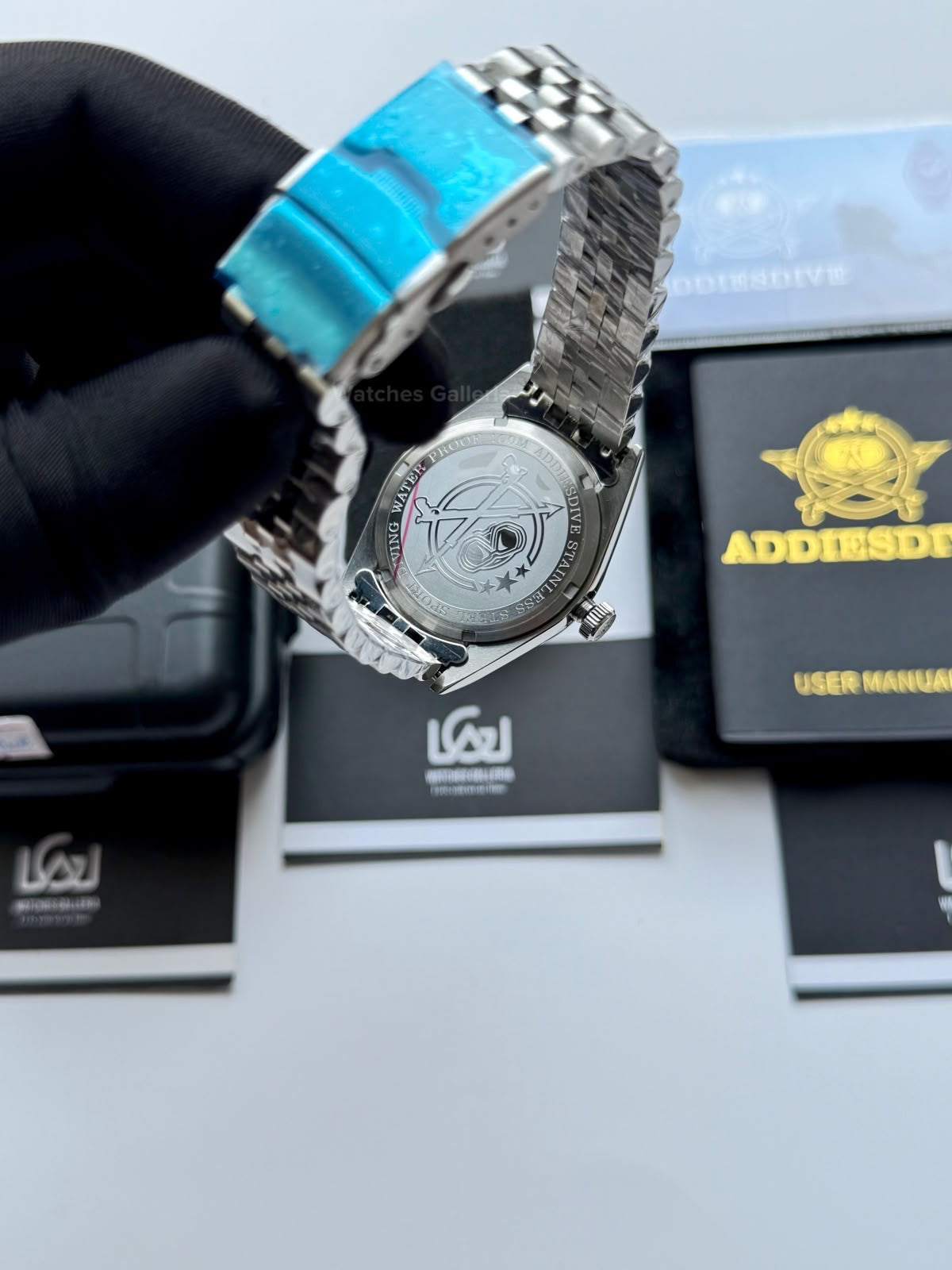 Addiesdive AD2030 Desert Jubilee White Unisex Watch – 36mm Classic Desert Dial, Japan VH31 Quartz Movement, Blue Anti-Glare Mineral Glass & Genuine Jubilee Strap