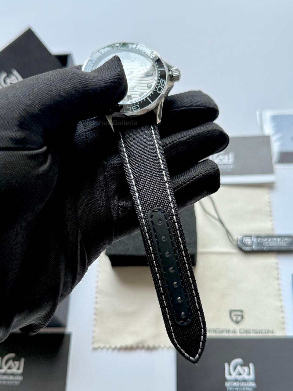 Pagani Design PD1685 Seamaster Diver White Automatic Watch – 200M Sapphire Crystal NH35A/Miyota Luxury Dive Watch in Pakistan | Watches Galleria