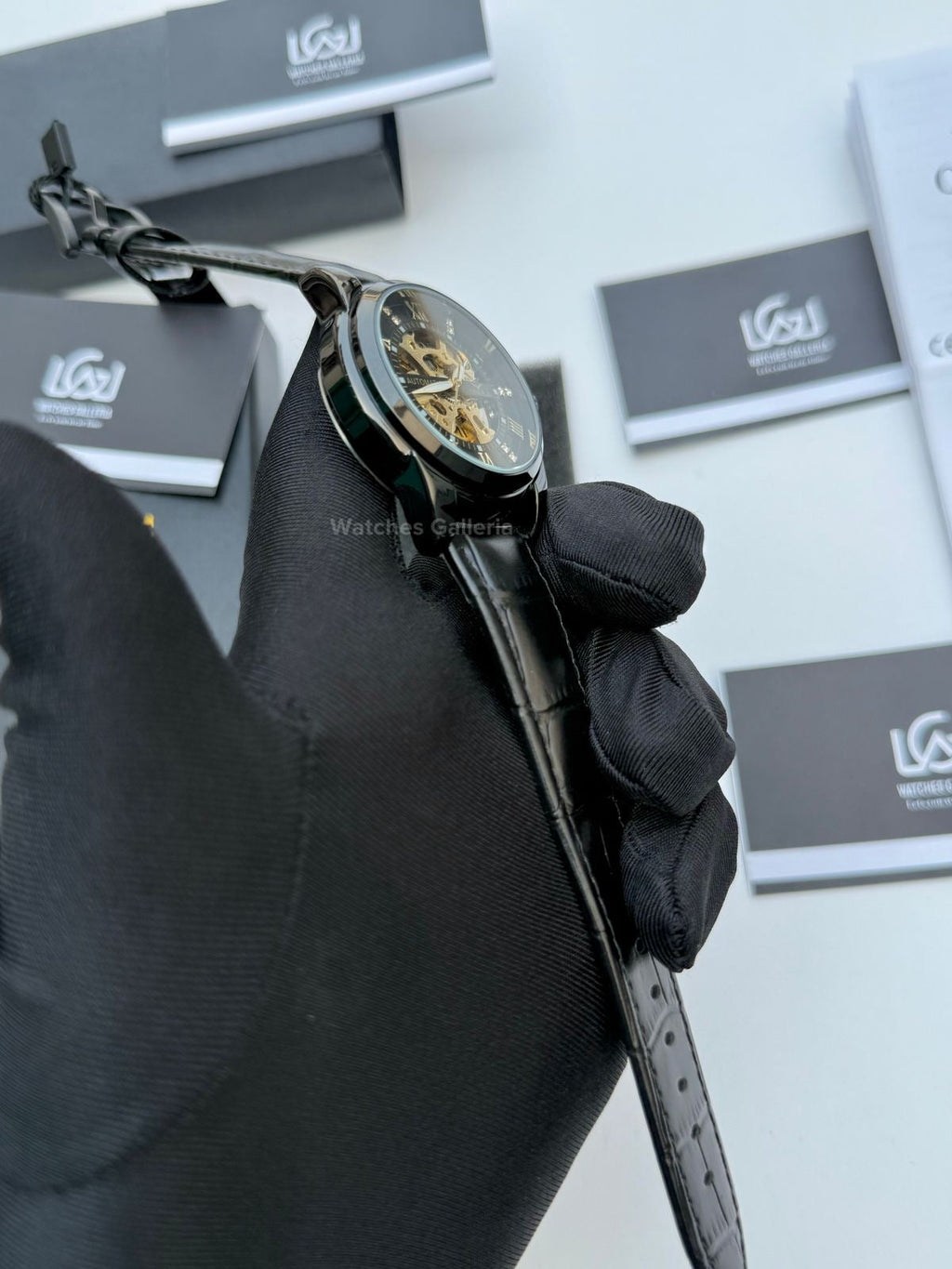 Onola Skeleton Watch Automatic (Black) ON3861 Watches Galleria