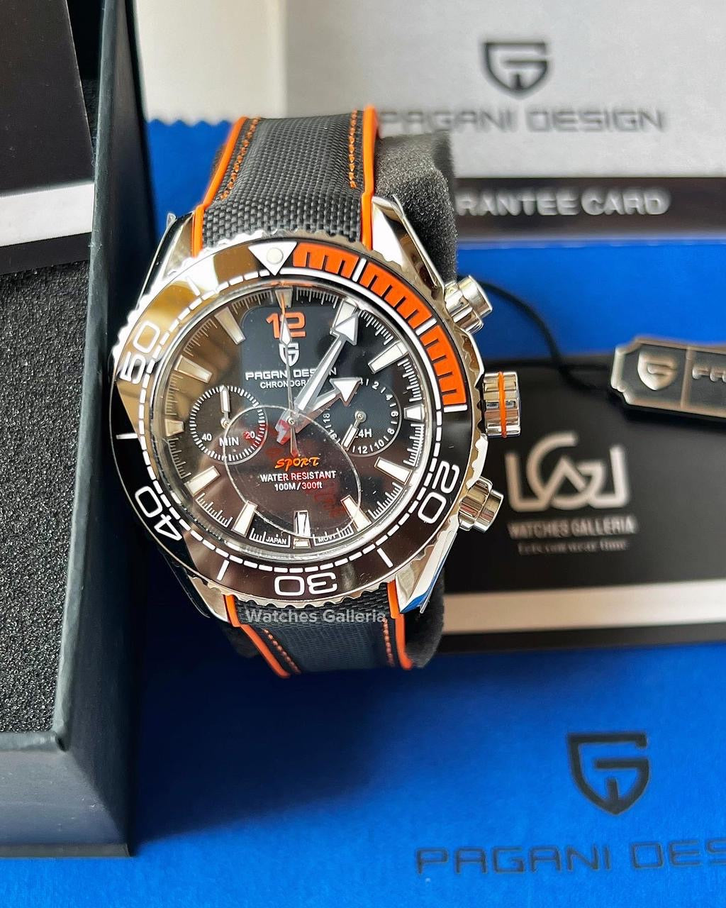 Pagani Design SeaMaster Planet Ocean Chronograph Quartz (Orange) PD1711