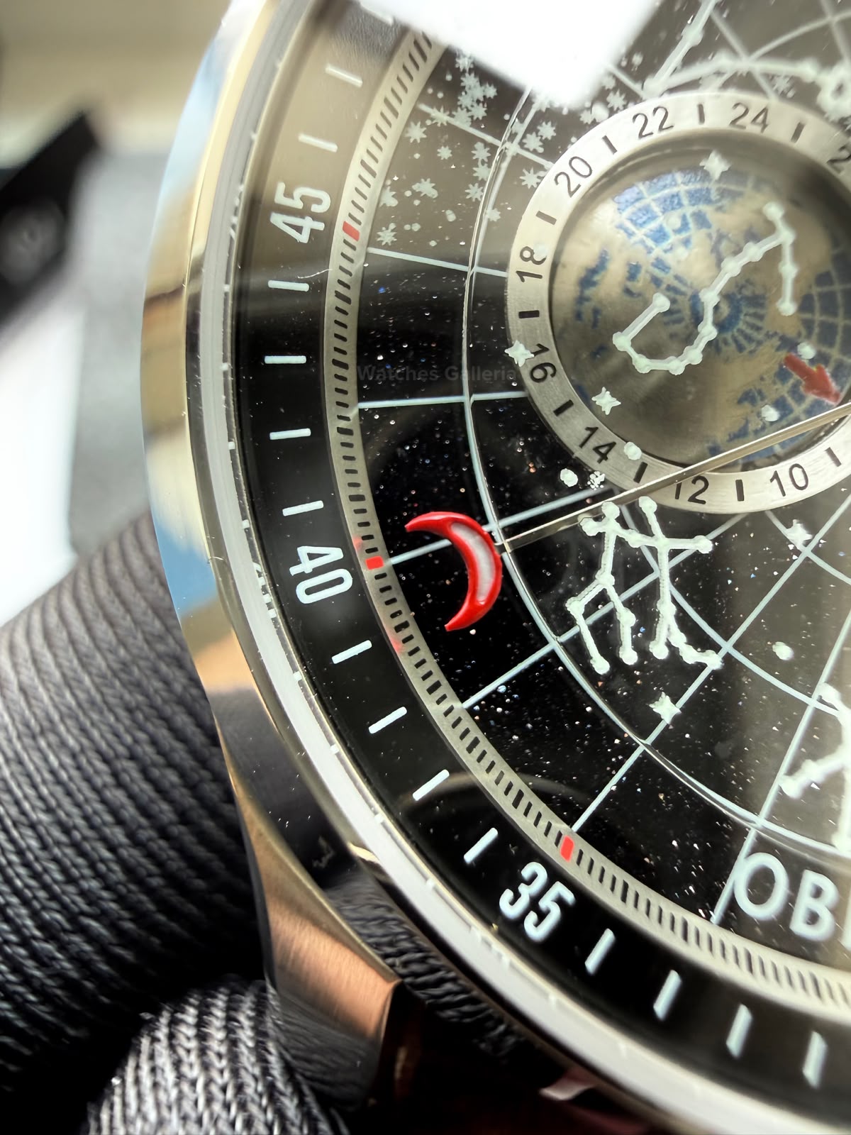 OBLVLO GC (Brown Silver Black) Grand Complications Celestial Automatic Watch Brown & Black Dial with Rose Gold Details, Moving Constellation & Earth Display – OBLVLOGC | Oblvlo