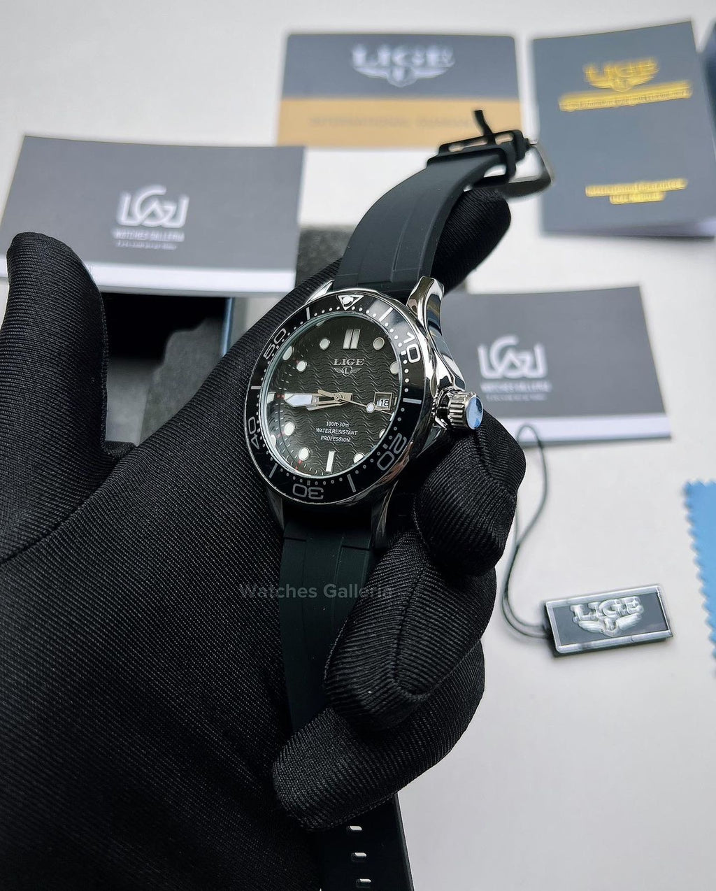 Lige Sea Master Diver Quartz (Black) LG8963