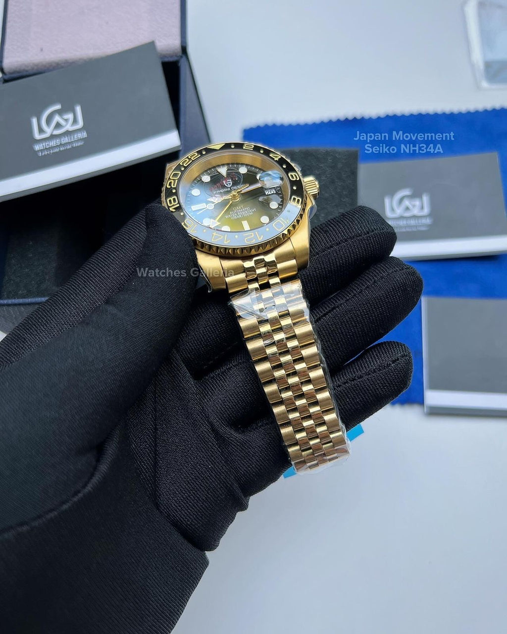 Pagani Design GMT Master II V5 Automatic Seiko NH34A (Full Gold) PD1662A “DISCONTINUED”