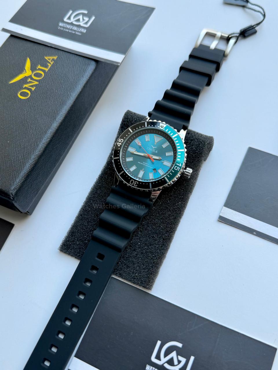 Onola 3850 Sports Diving Style Quartz (Blue/Black) Onola Pakistan
