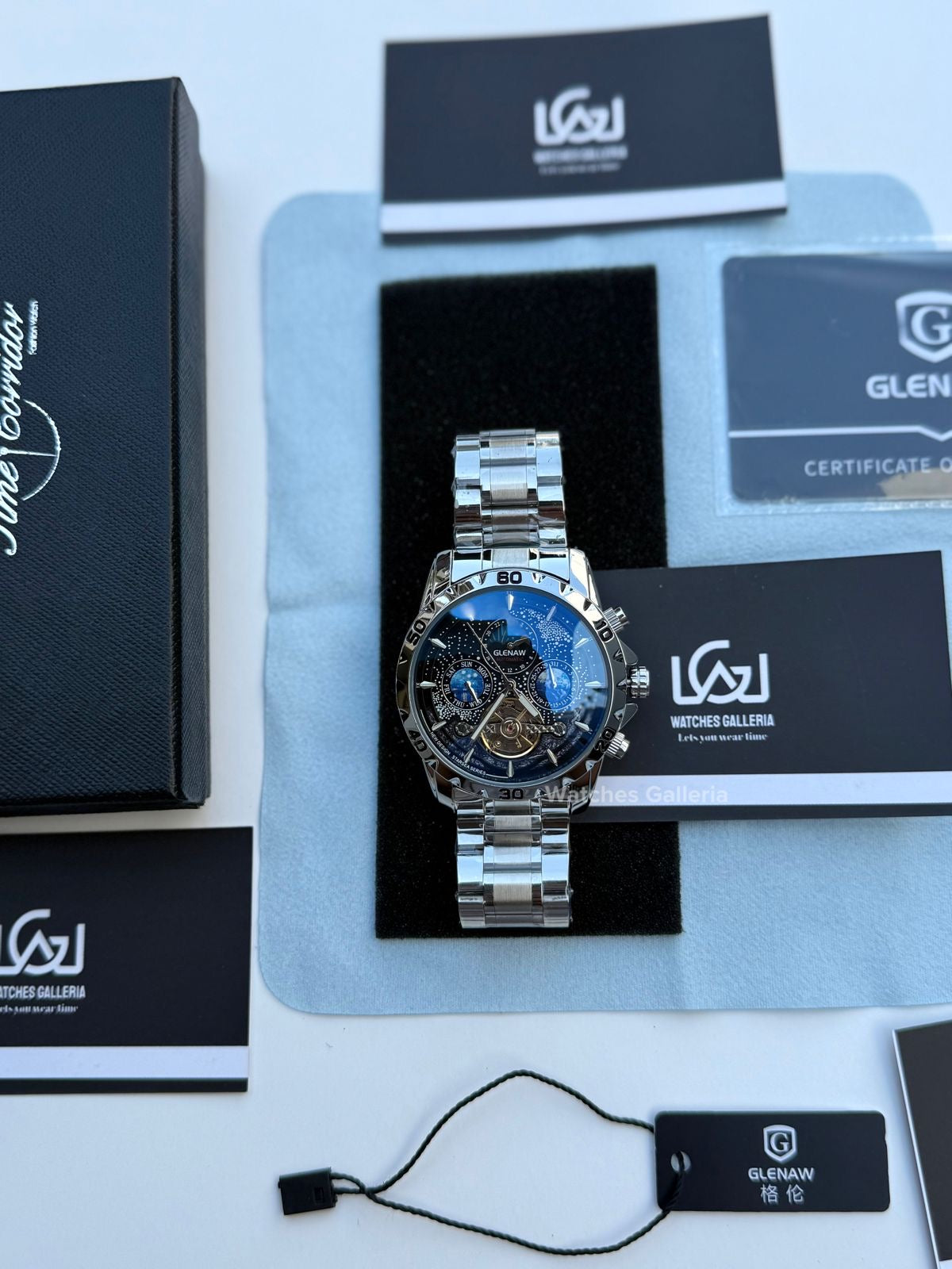 Glenaw Moonphase Automatic (Black) GL8919 Watches Galleria