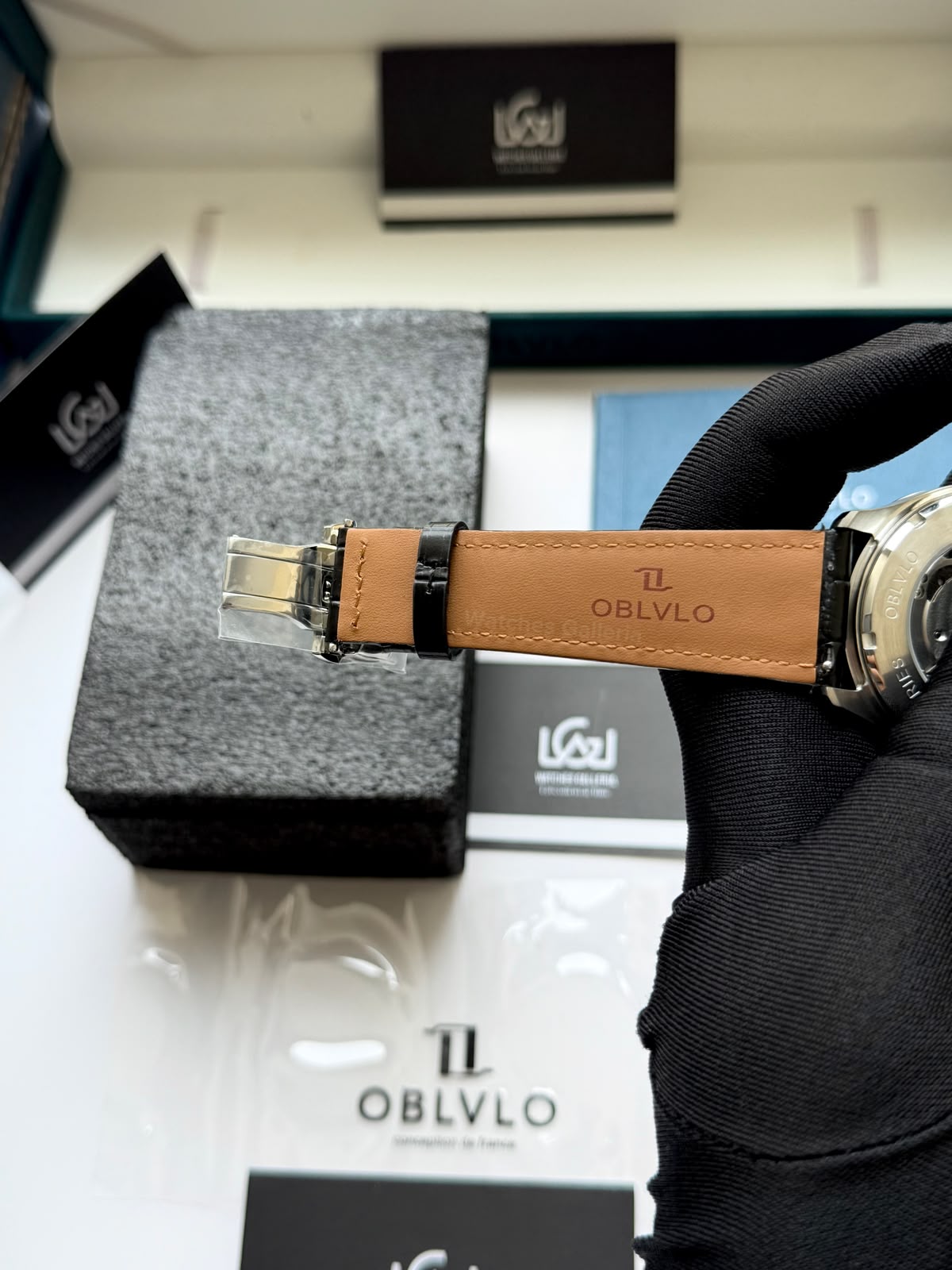 OBLVLO GC (Black Blue Silver) Grand Complications Celestial Automatic Watch Brown & Black Dial with Rose Gold Details, Moving Constellation & Earth Display – OBLVLOGC | Oblvlo