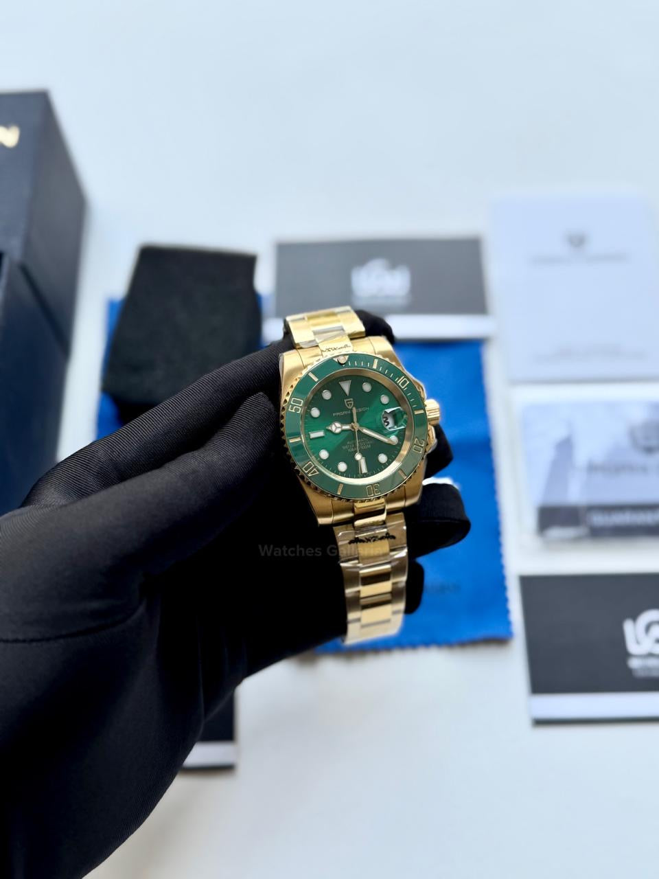 Pagani Design PD1661 Submariner Hulk (Gold Green) Pagani Design in Pakistan