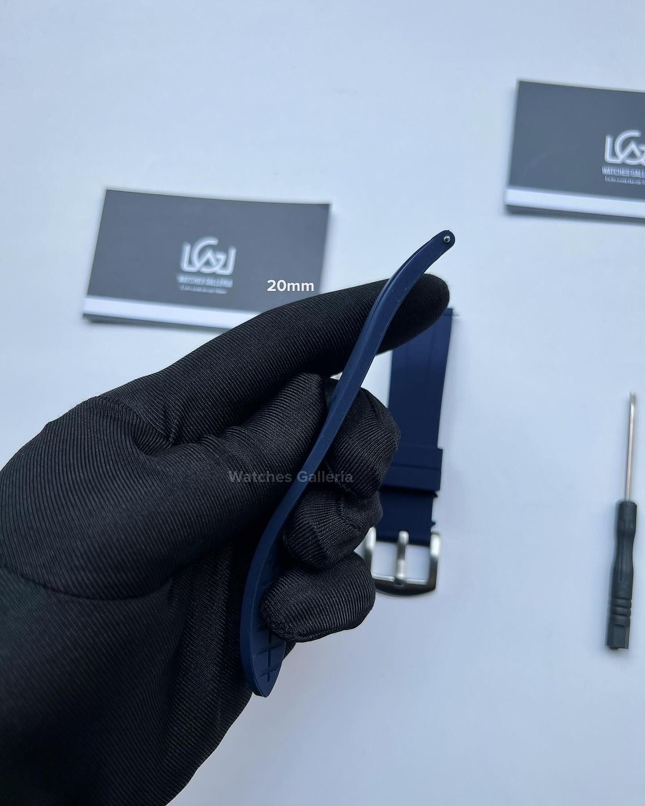 Silicon Straps Quick Release (Blue Silver Buckle) 20mm & 22mm