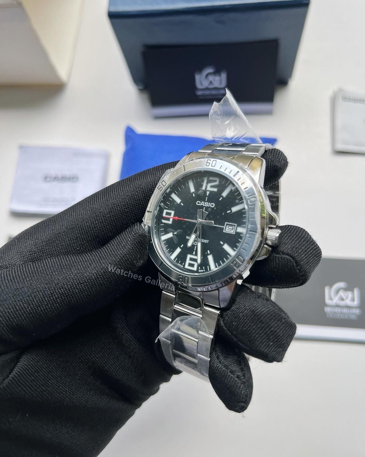 Casio Classic Date (Black) MTP-VD01D Watches Galleria