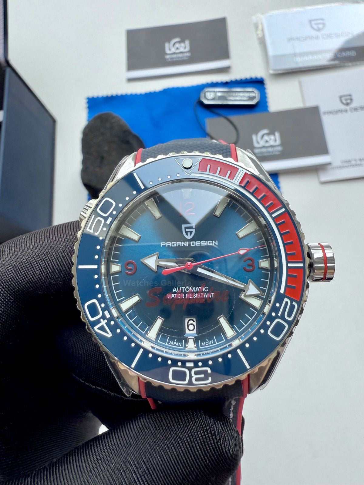 Pagani Design Sea Master Planet Ocean Automatic PD1679 (Blue/Red) Pagani Design in Pakistan