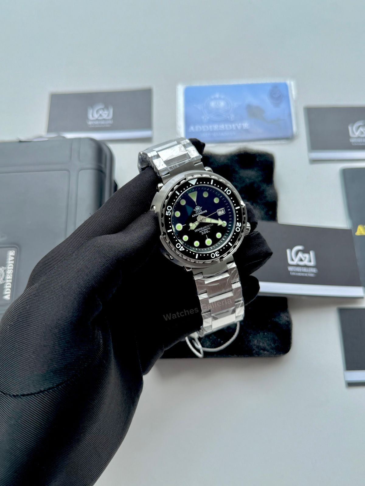 Addiesdive Tuna Deep Sea Hunter Diver Automatic Watch (Black) MY-H5 Watches Galleria © Copyrights All Right Reserved