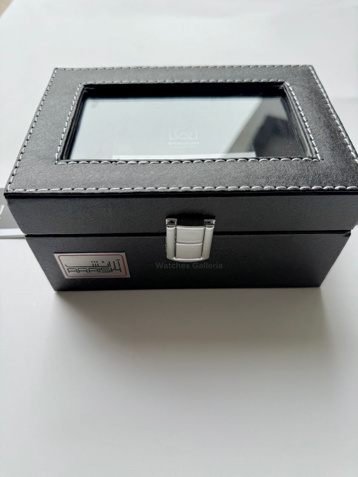 Watch Organizer Box (Black) | 3 Slots Watch Box | Watch Storage Box | Watch Box